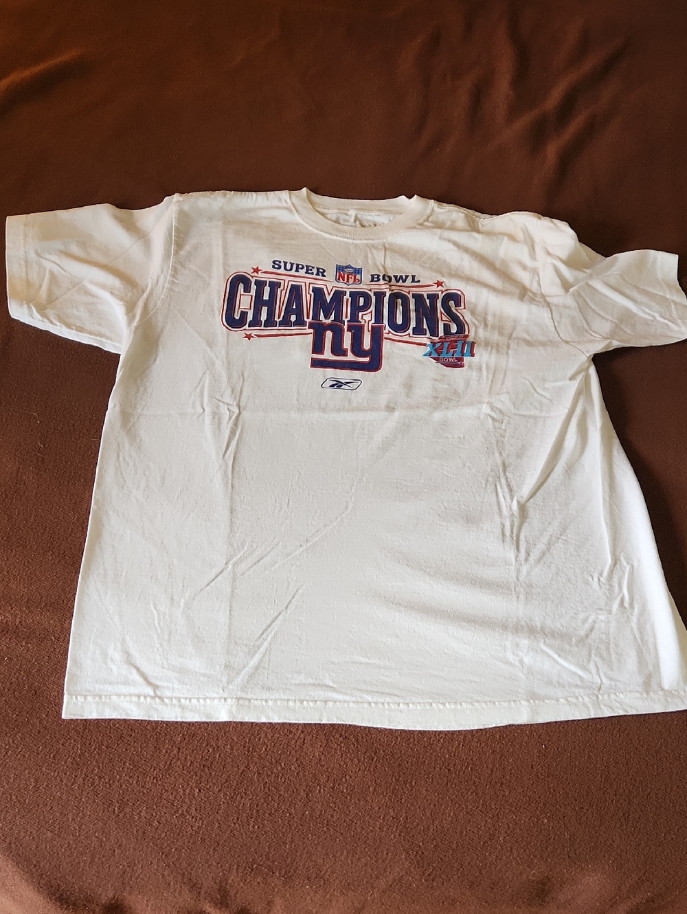 Reebok White Crew Neck T-Shirt with Subtle Printed Label